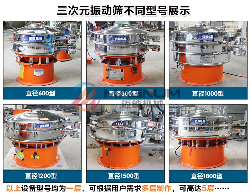 赤蘚糖醇振動(dòng)篩不同型號(hào)展示