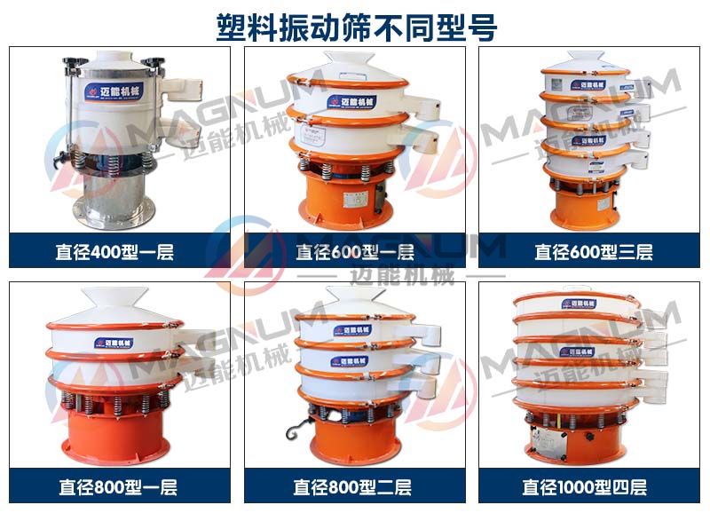 檸檬酸塑料振動篩不同型號展示